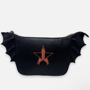Jeffrey Star faux leather bat cosmetic bag NEW